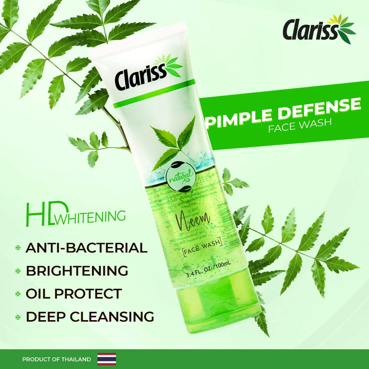 Clariss Natural Neem Face Wash 100ml