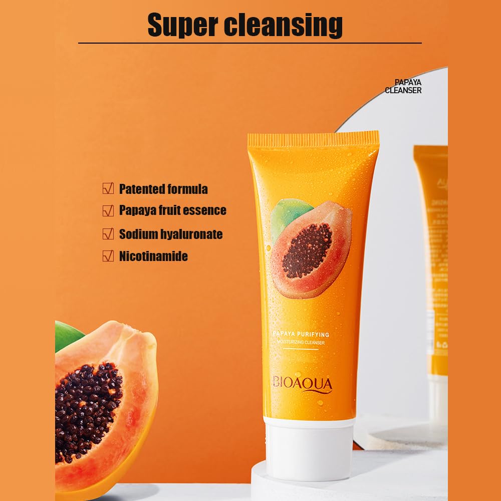 Bioaqua Papaya Purifying Moisturizing Cleanser FaceWash 100g