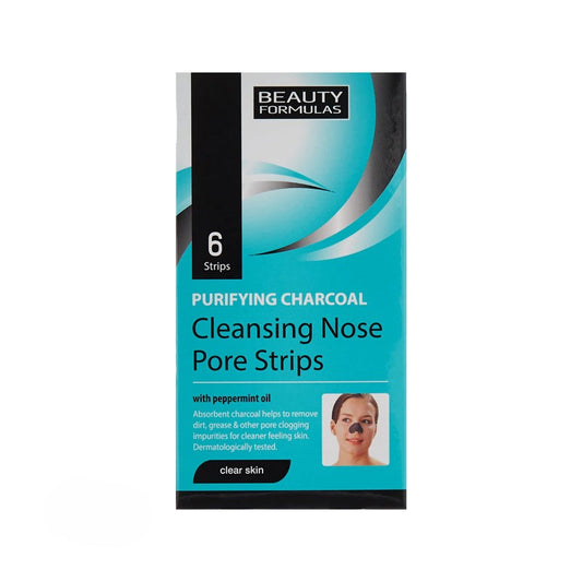 Beauty Formulas Purifying Charcoal Cleansing Nose Pore Strips- 6 pcs