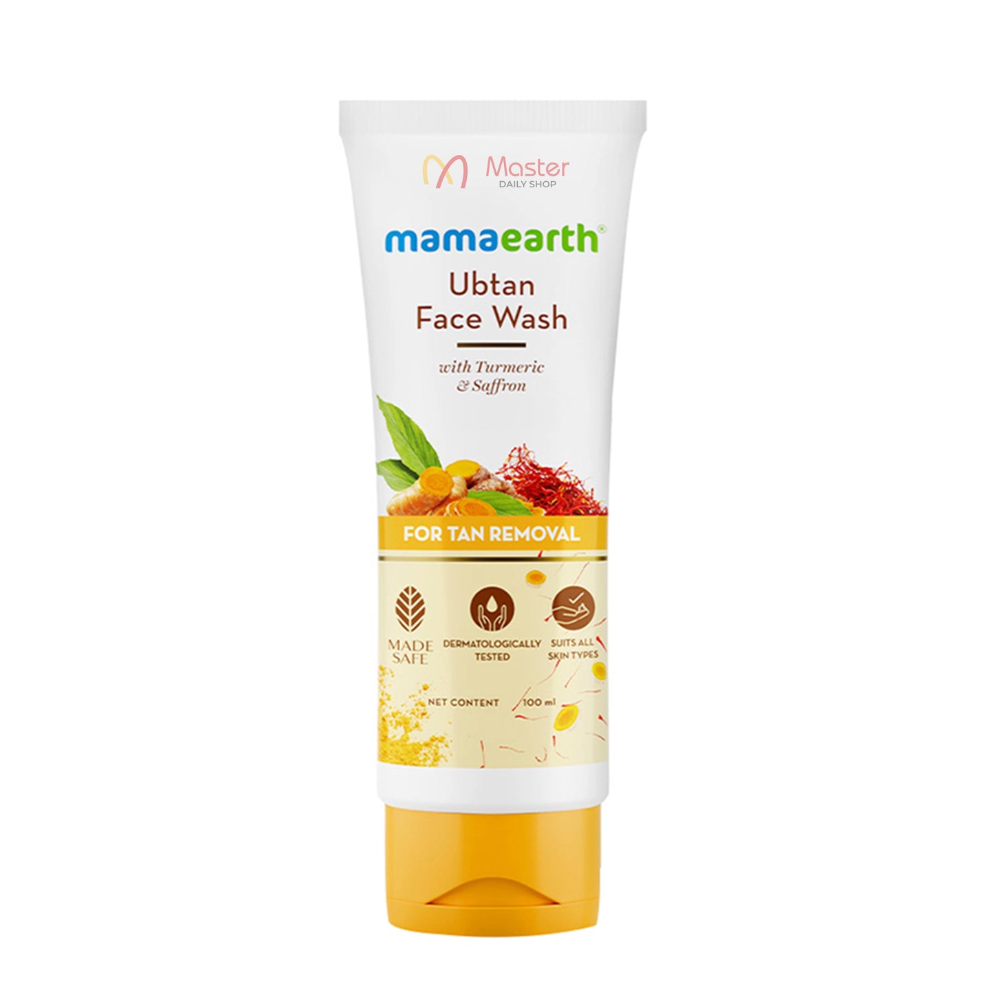 Mamaearth Ubtan Natural Glow Face Wash with turmeric & saffron For Tan Removal 100ml