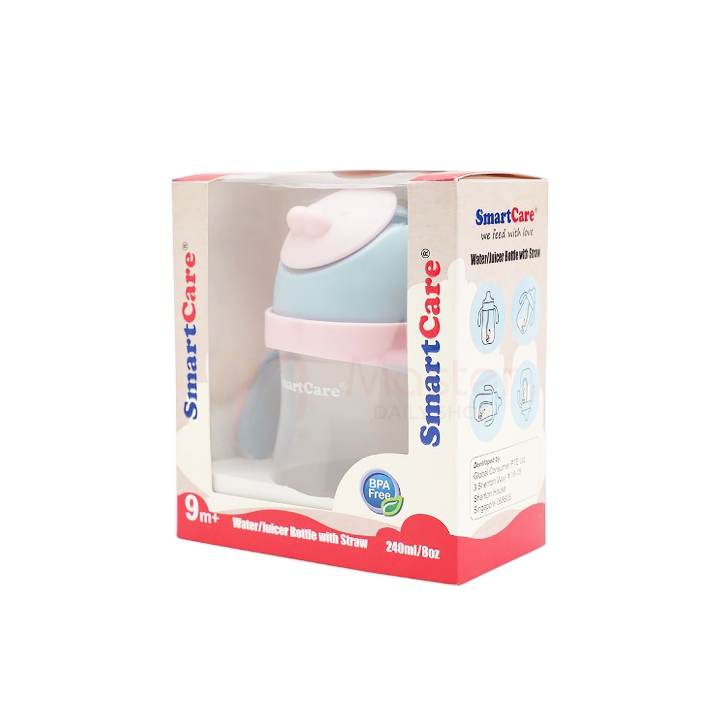 SmartCare Water bottle with Straw 9+Months 240ml