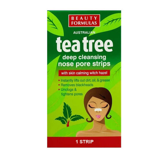 Beauty Formulas Tea Tree Deep Cleansing Nose Pore Strip- 6ps