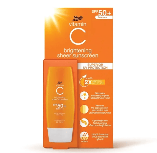 Boots Vitamin C Brightening Sheer Sunscreen SPF50+ PA+ 30 ml