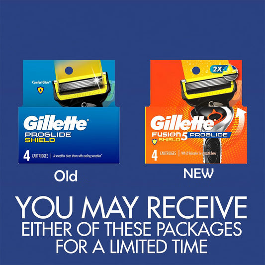 Gillette ProGlide Shield Razor Refills for Men, 4 Blade Refills