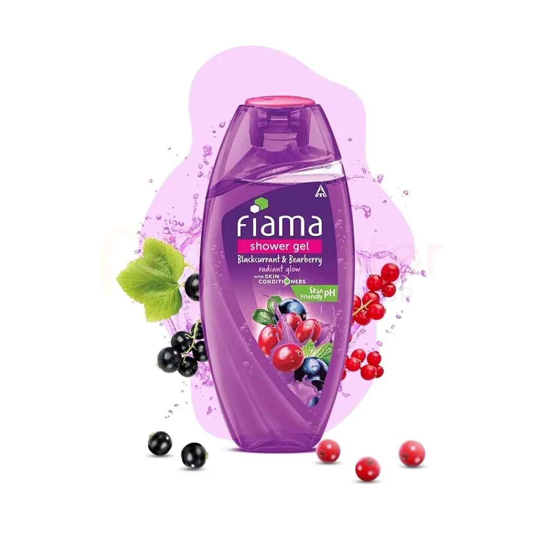Fiama Blackcurrent & Bearberry Shower Gel With Skin Conditioners for Radient Glow 250ml