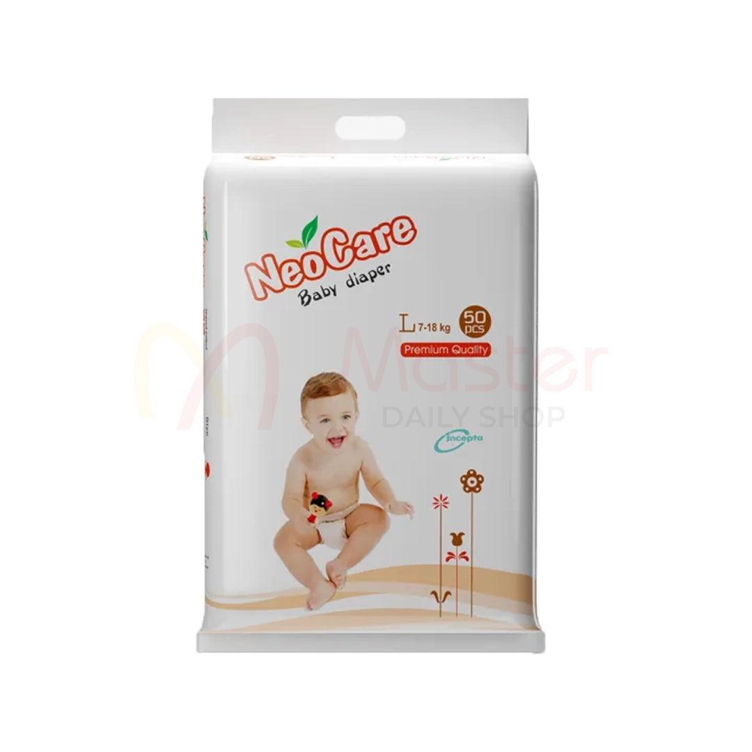 Neocare Premium Belt System Baby Diaper (L) 7-18 kg 50 Pcs