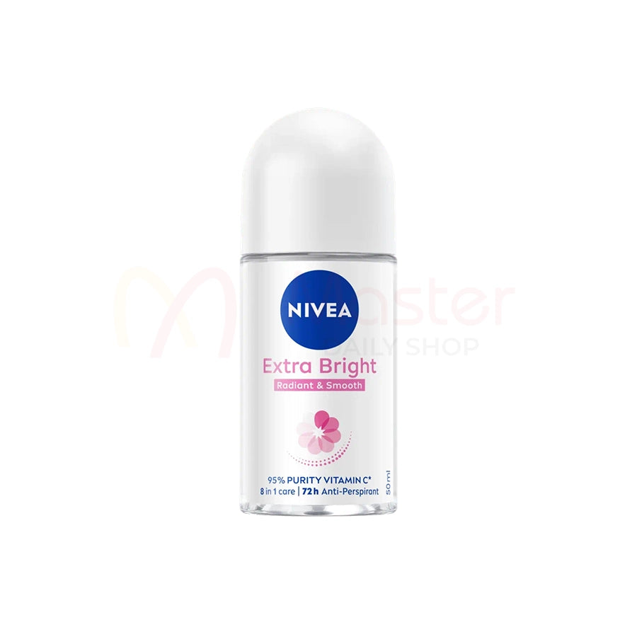 Nivea Extra Bright Radiant & Smooth 72H Anti Perspirant Deodorant Roll on for Women 50ml