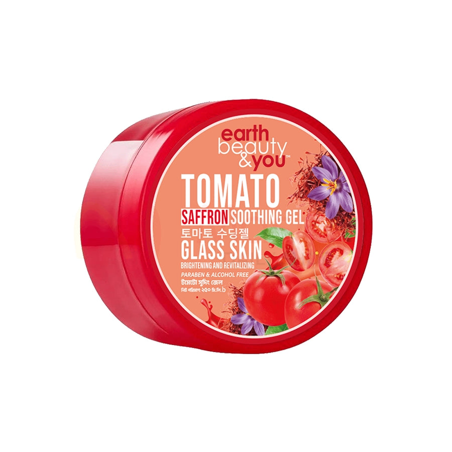 Earth Beauty & You Tomato Saffron Soothing Gel Glass Skin Brightening And Revitalizing 250ml