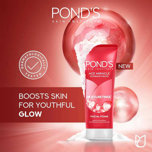 Pond's Age Miracle Ultimate Youth Facial Foam with Hexyl-Retinol 90g