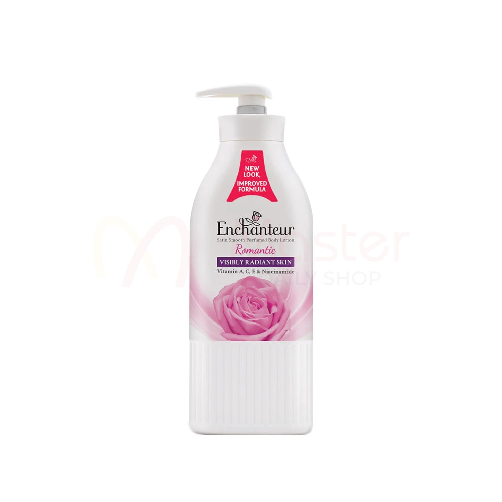 Enchanteur Romantic Visibly Radiant Skin Lotion Vitamin A C E & Niacinamide, 500 ML