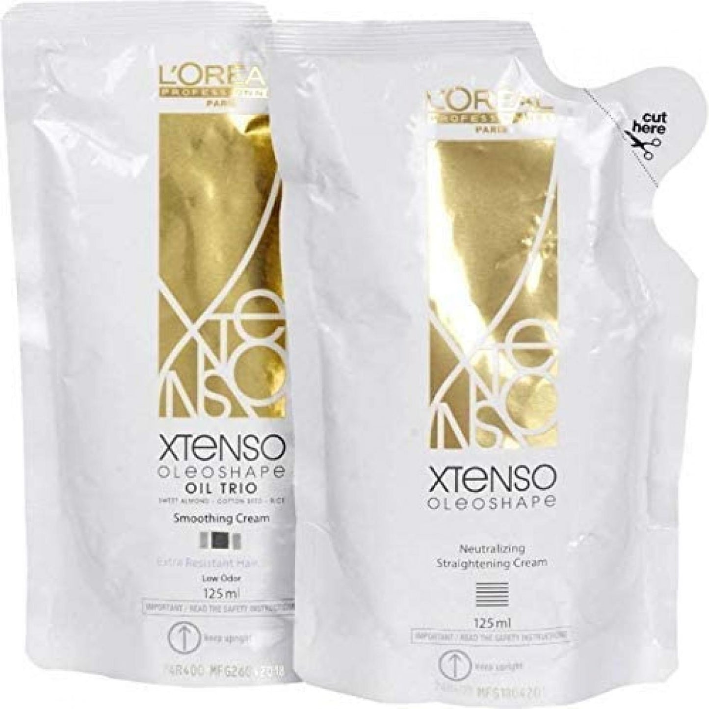 Loreal Professionnel Xtenso Oil Trio Extra Resistant Hair Straightening Cream (125ml+125ml )
