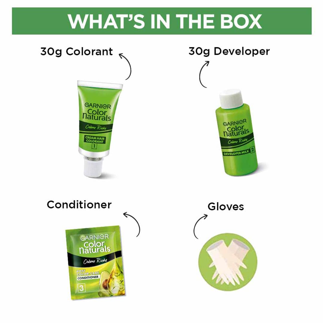 Garnier Color Naturals Creme Riche Hair Color (70ml+60g) - 3.16 Burgundy