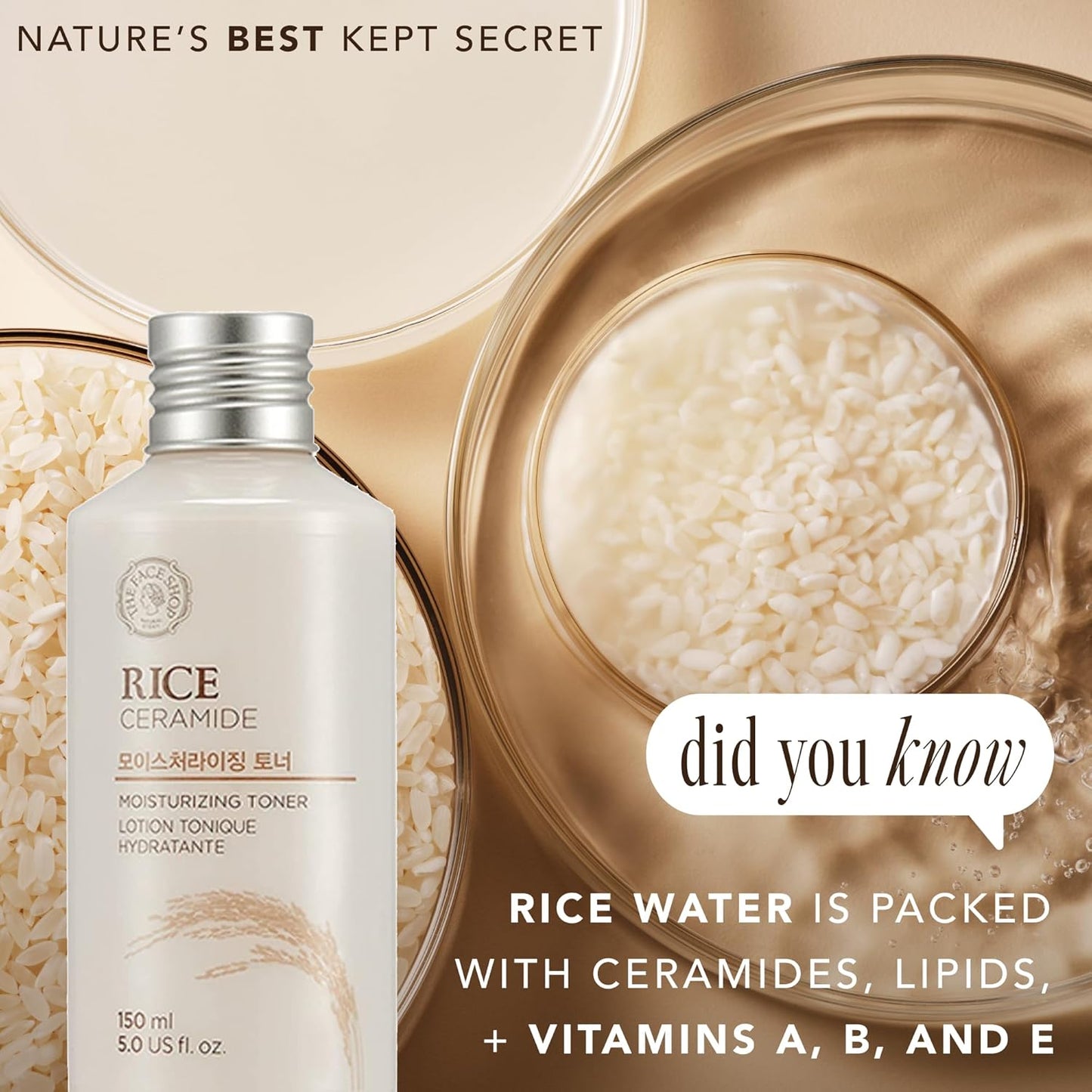 The face shop rice ceramide moisturizing toner 150ml