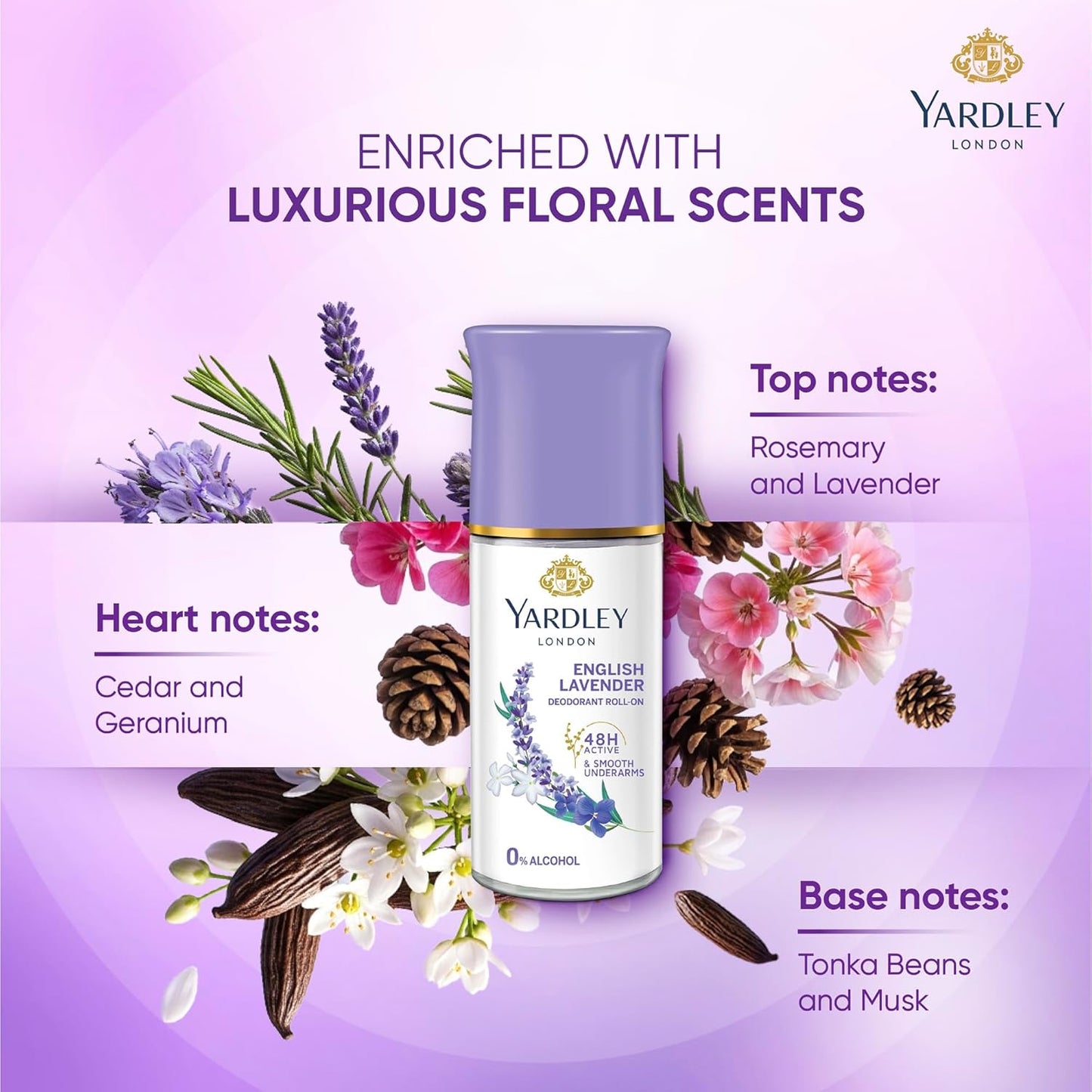 Yardley London English Lavender Roll-On 50ml