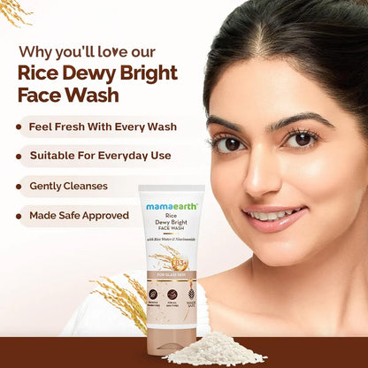 Mamaearth Rice Dewy Bright Face Wash 100ml
