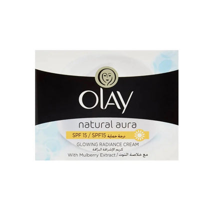 Olay Natural Aura Glowing Radiance Day Cream SPF15 with Mulberry Extract 50g