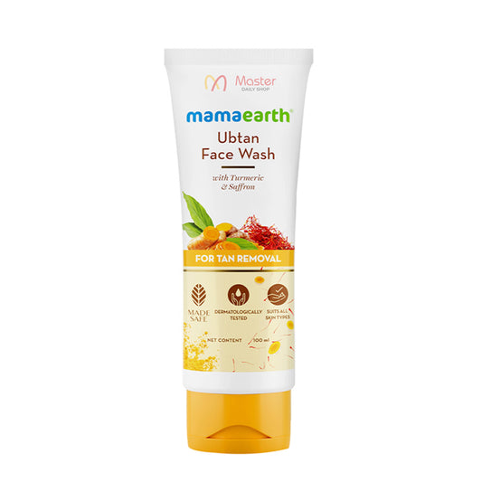 Mamaearth Ubtan Natural Glow Face Wash with turmeric & saffron For Tan Removal 100ml