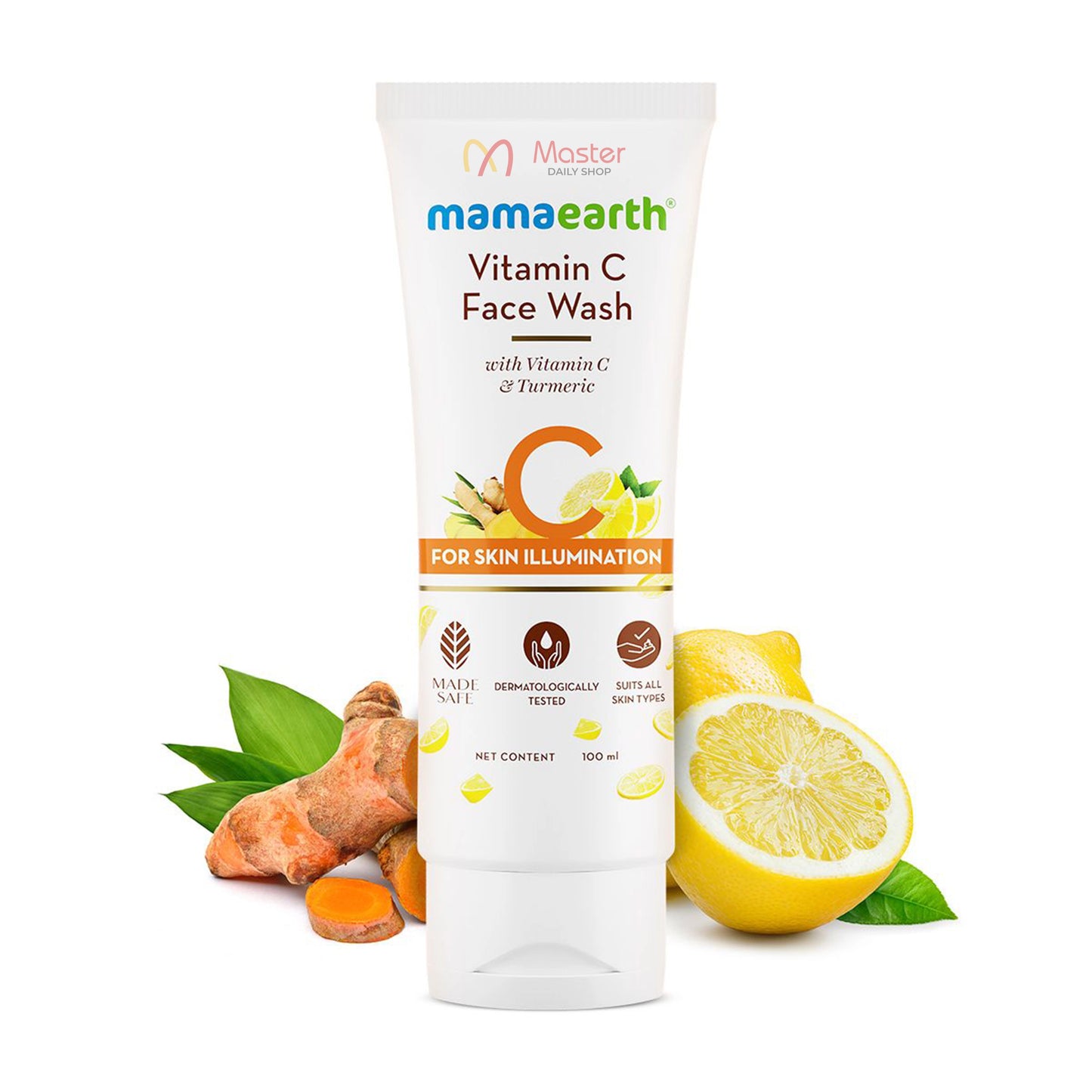 Mamaearth vitamin C face wash with vitamin C and turmeric for skin illumination 100ml