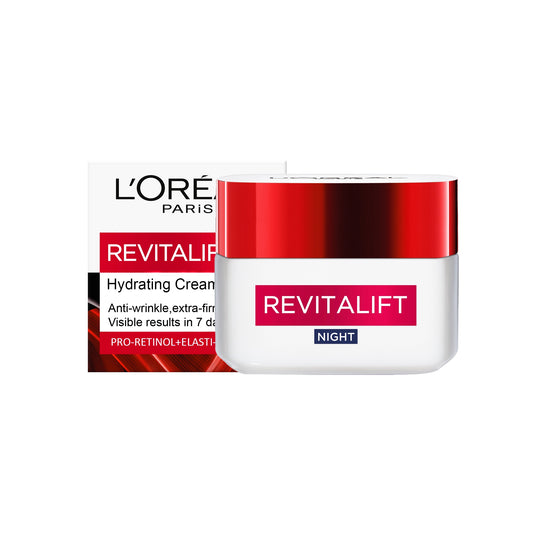 Loreal Revitalift Hydrating Night Cream Anti Wrinkle Pro-Retinol and Elasti-Peptides 50ml