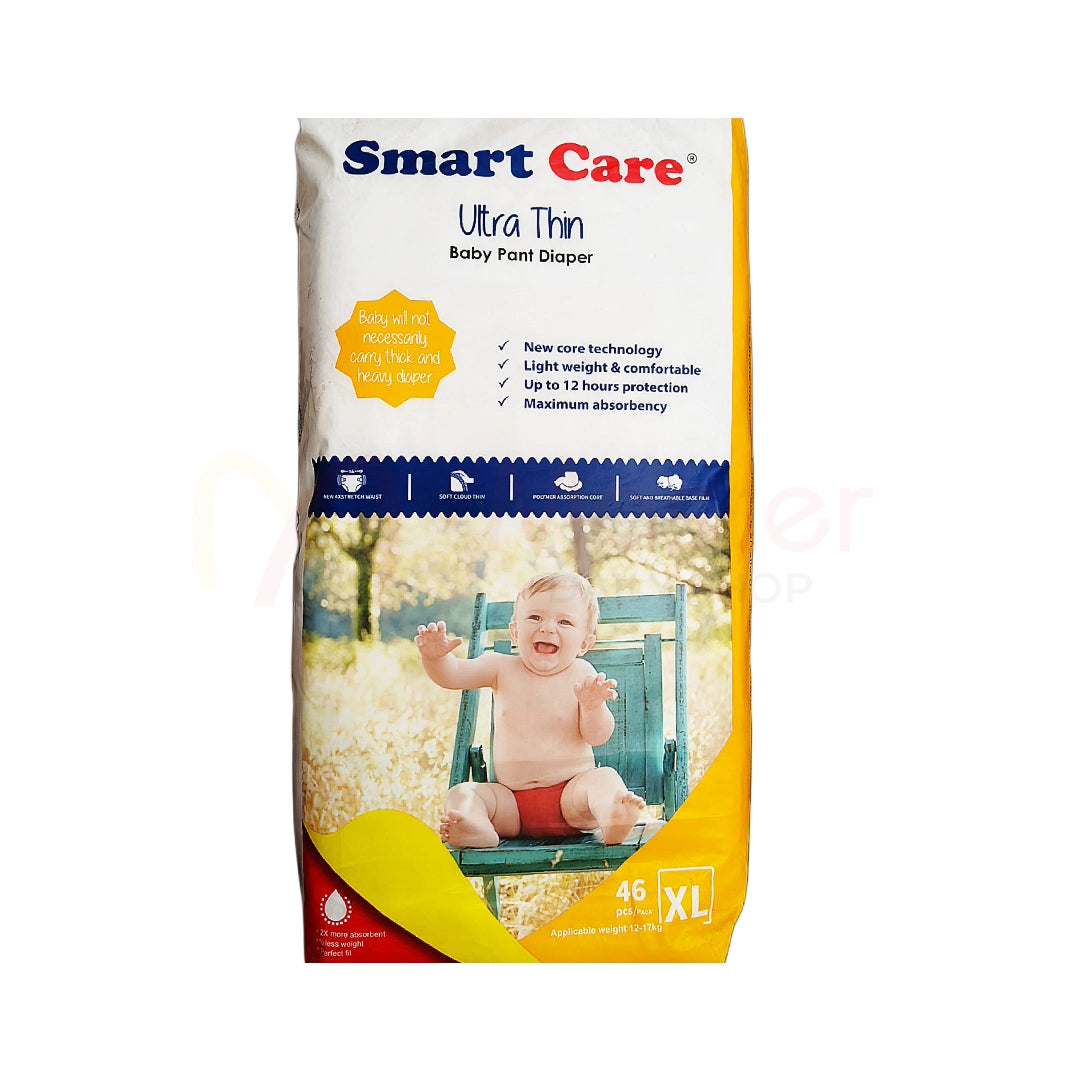 Smart Care Ultra Thin Baby Pant Diaper XL (12-17 Kg) 46 Pcs
