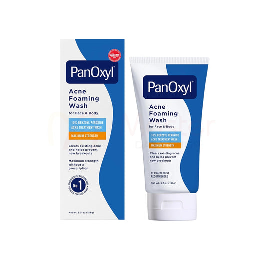 Panoxyl Acne Foaming Wash with 10% Benzoyl Peroxide for Maximum Strength 156g