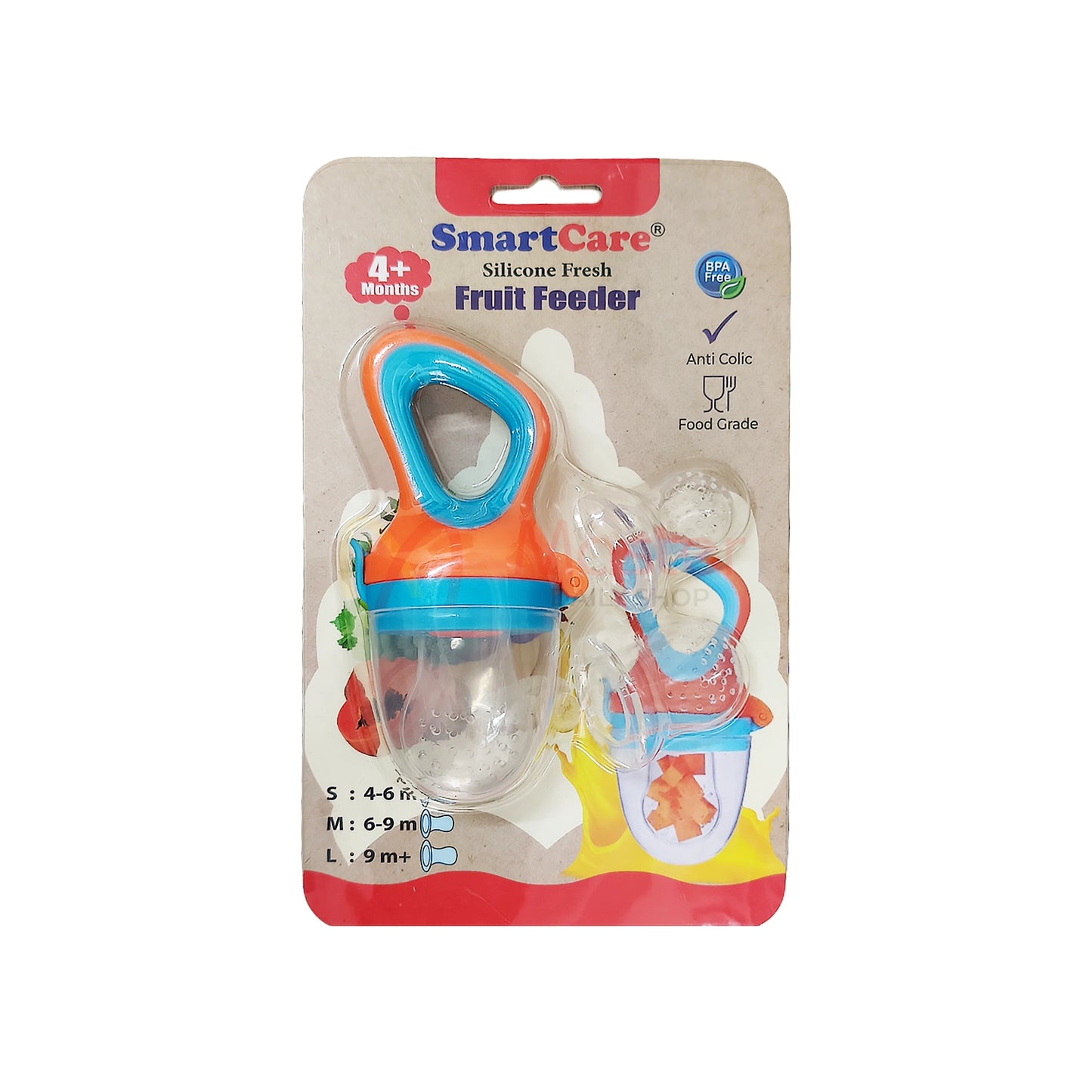 Smart Care Silicone Fresh Fruit Feeder With 2 Sac Extra