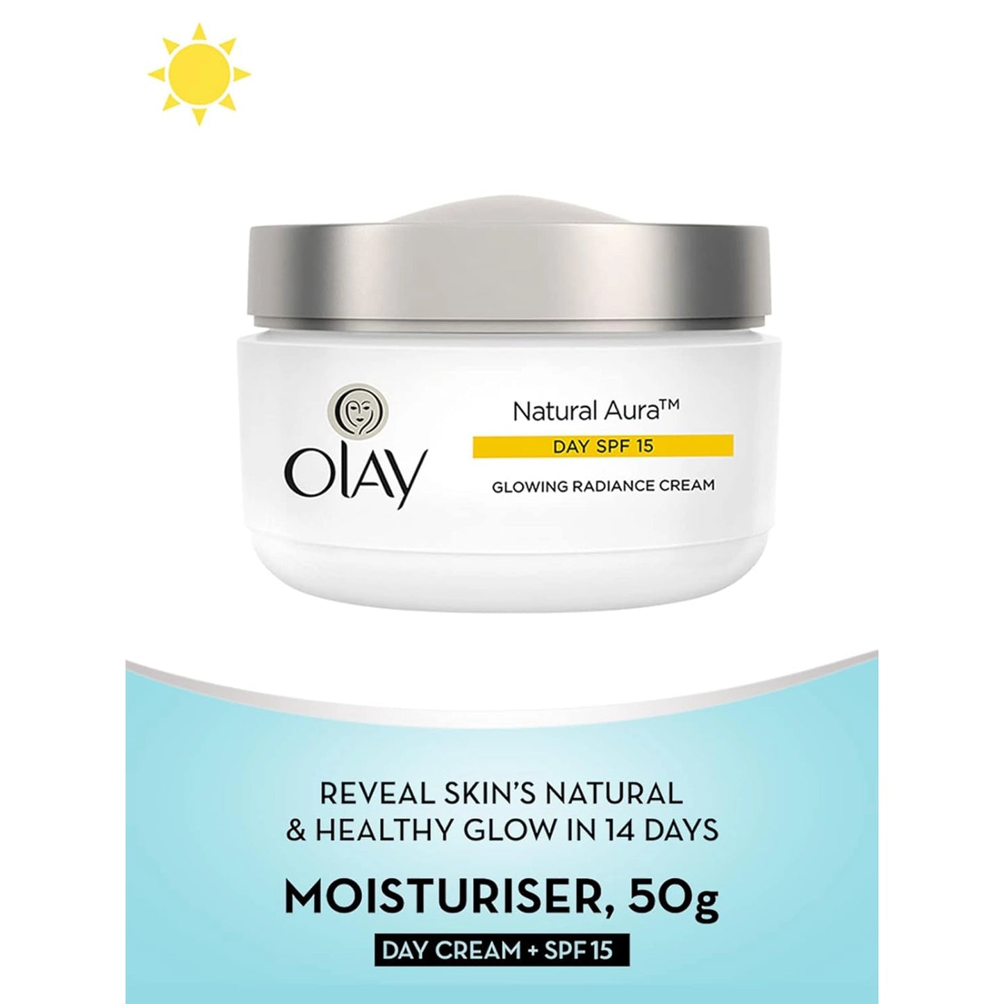Olay Natural Aura Glowing Radiance Day Cream SPF15 with Mulberry Extract 50g