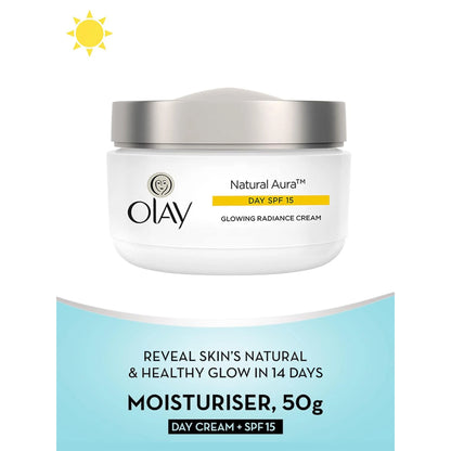 Olay Natural Aura Glowing Radiance Day Cream SPF15 with Mulberry Extract 50g