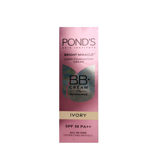 Ponds Bright Miracle BB+Cream 3%Niacinamide Ivory SPF30 PA++ 18g