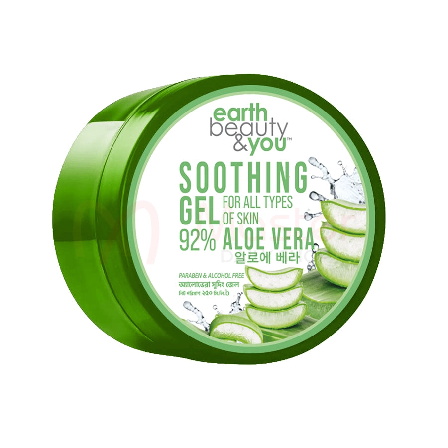 Earth Beauty & You Soothing Gel For All Types Of Skin 92% Aloe Vera 250ml