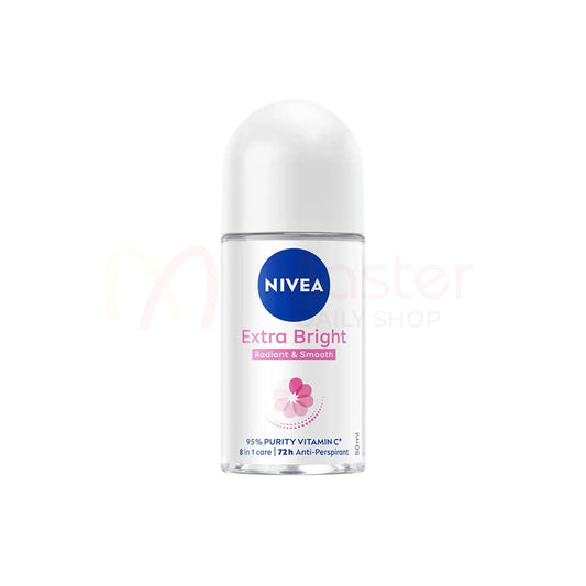 Nivea Extra Bright Radiant & Smooth 72H Anti Perspirant Deodorant Roll on for Women 50ml