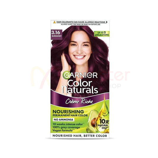 Garnier Color Naturals Creme Riche Hair Color (35ml+30g) - 3.16 Burgundy