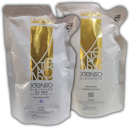 Loreal Professionnel Xtenso Oil Trio Extra Resistant Hair Straightening Cream (125ml+125ml )