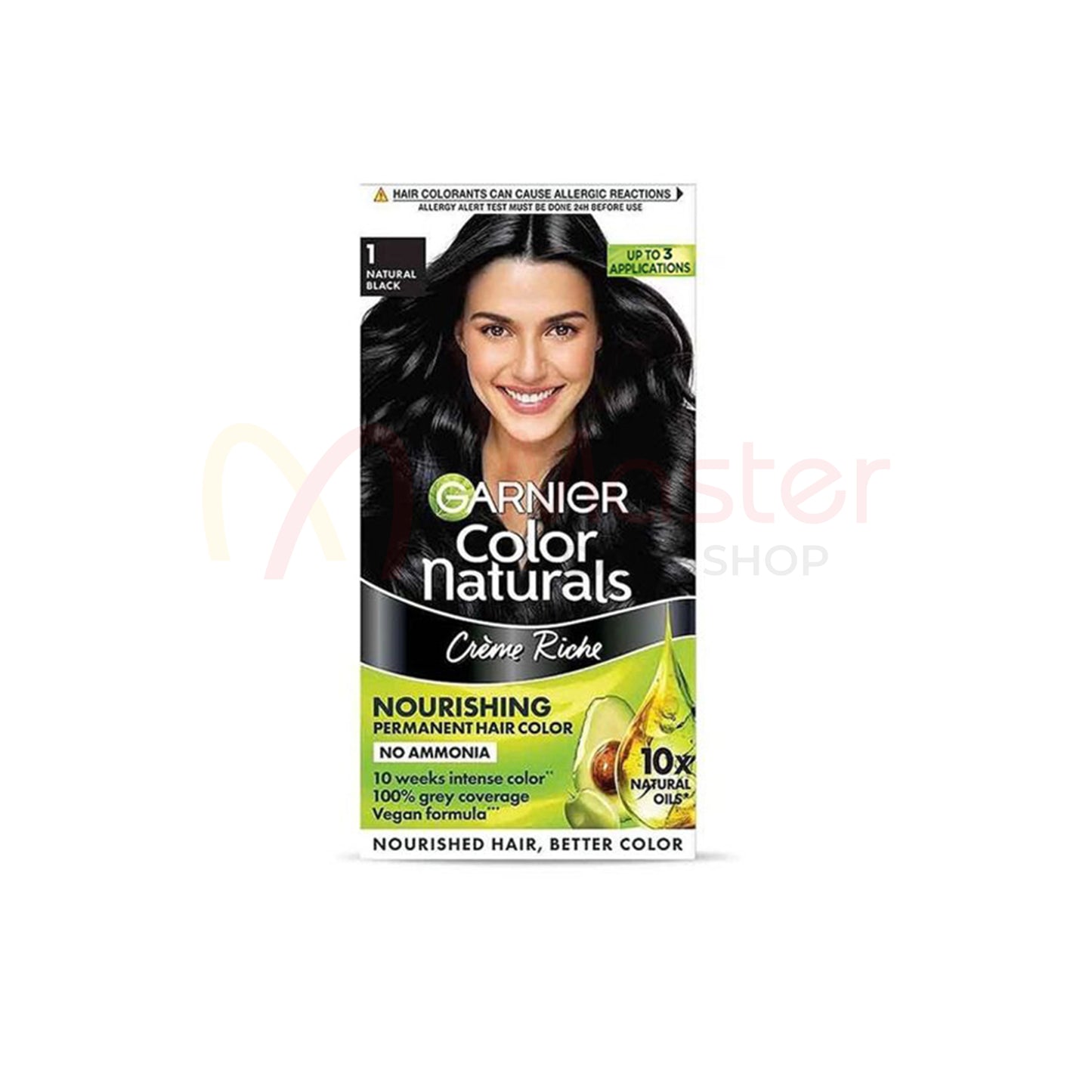 Garnier Color Naturals Creme Riche Hair Color (35ml+30g) - Shade 1 Natural Black