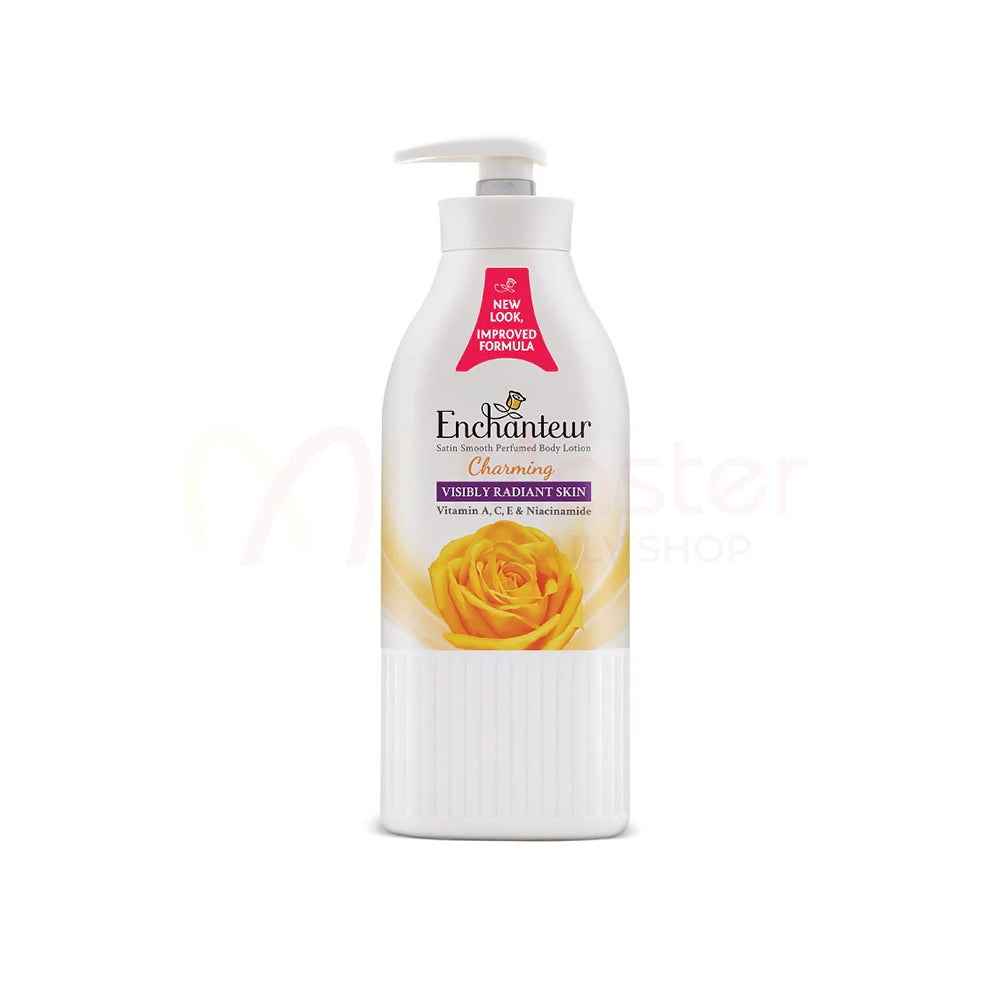 Enchanteur Charming Visibly Radiant Skin Lotion Vitamin A C E & Niacinamide, 500 ML