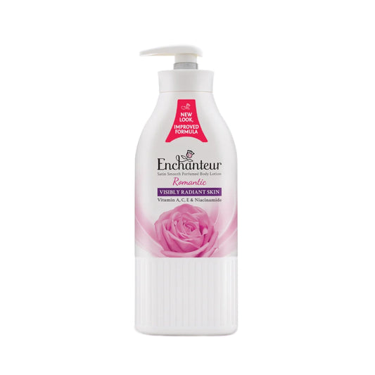 Enchanteur Romantic Visibly Whiter Skin Lotion Vitamin A C E & Niacinamide, 400ML
