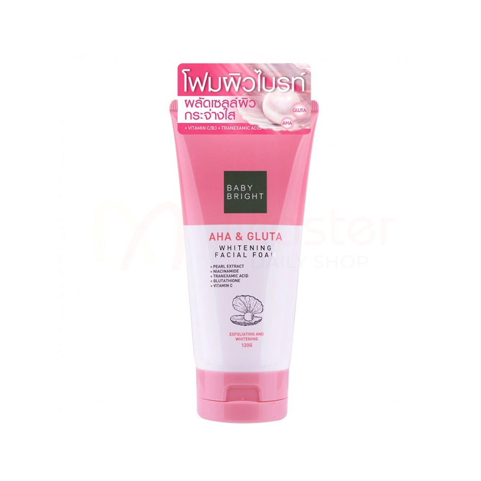 Baby Bright AHA & Gluta Whitening Facial Foam 120gm