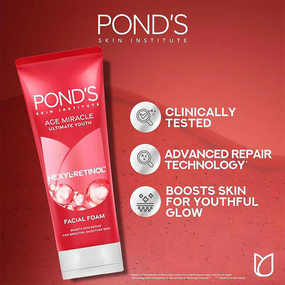 Pond's Age Miracle Ultimate Youth Facial Foam with Hexyl-Retinol 90g