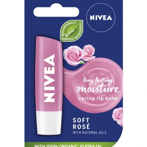 Nivea Caring Lip Balm Soft Rose 4.8g