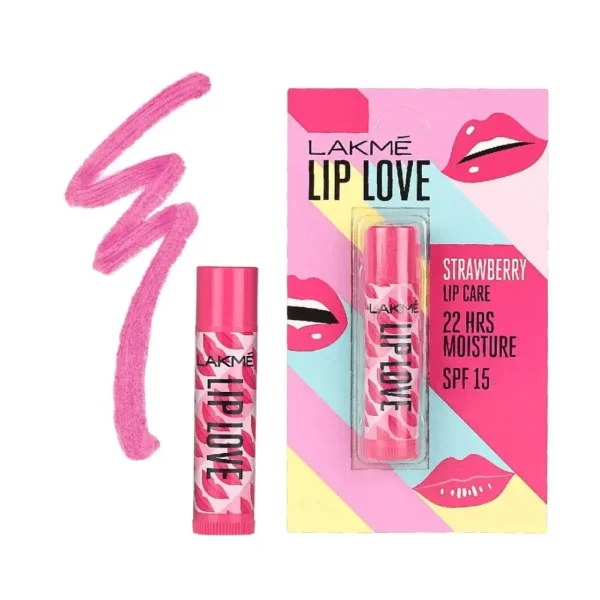 Lakme Lip Love Chapstick Strawberry SPF 15 4.5g