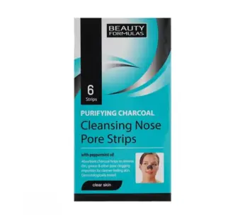 Beauty Formulas Purifying Charcoal Cleansing Nose Pore Strips- 6 pcs