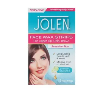 Jolen Face Wax Strips Sensitive Skin 16 Wax Strips