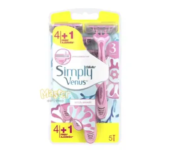 Gillette Simply Venus 3 Women`s Disposable Razor 4+1