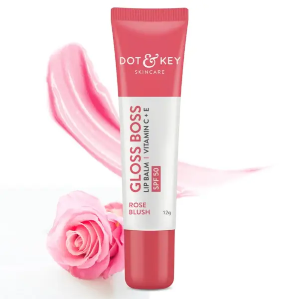 Dot & Key Gloss Boss Vitamin C + E Lip Balm with SPF 30 – Rose Blush 12gm